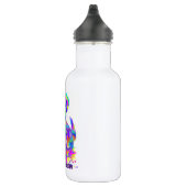 Regenbogen gemalter Welpe Trinkflasche (Rechts)