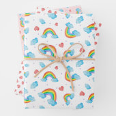 Regenbogen gemustert geschenkpapier set (Beispiel)