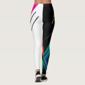 Regenbogen-Geometrie-Druck Hohe Taille Leggings (Rückseite)