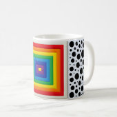 Regenbogen-Geometrie Kaffeetasse (VorderseiteRechts)