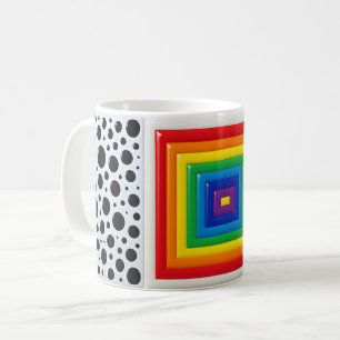 Regenbogen-Geometrie Kaffeetasse
