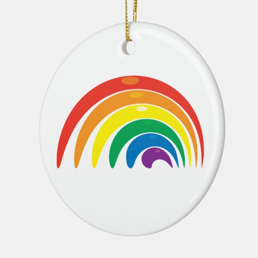 Regenbogen-Geometrie Keramik Ornament (Links)