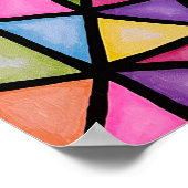 Regenbogen-Geometrisch - Druck Poster (Ecke)