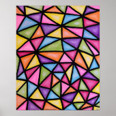 Regenbogen-Geometrisch - Druck Poster (Vorne)
