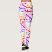 Regenbogen geometrisch - leggings (Rückseite)