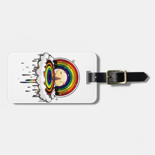 Regenbogen Gepäckanhänger (Vorderseite horizontal)