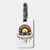 Regenbogen Gepäckanhänger (Rückseite vertikal)