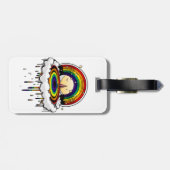 Regenbogen Gepäckanhänger (Rückseite horizontal)