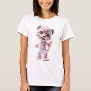 Regenbogen Gepard Jung Illustration Frauen T-Shirt