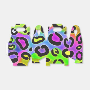 Regenbogen Gepard Leopard Druck Party Favor Boxen Geschenkschachtel