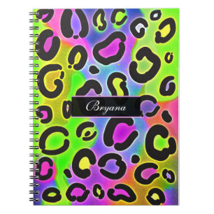 Regenbogen Gepard Leopard Farb Notebook Journal Notizblock