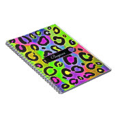 Regenbogen Gepard Leopard Farb Notebook Journal Notizblock (Rechte Seite)