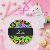 Regenbogen Gepard Leopard Geburtstagsfeier Teller (Party)