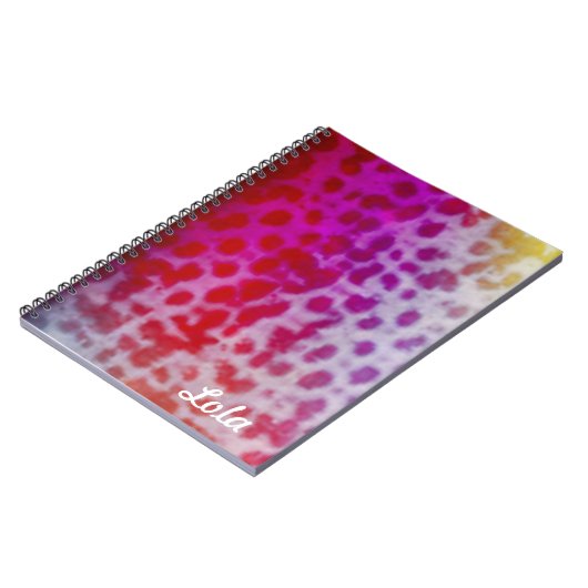 Regenbogen-Gepard Notizblock (Linke Seite)