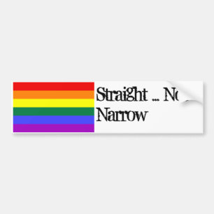 Regenbogen, gerade… nicht Enge Autoaufkleber