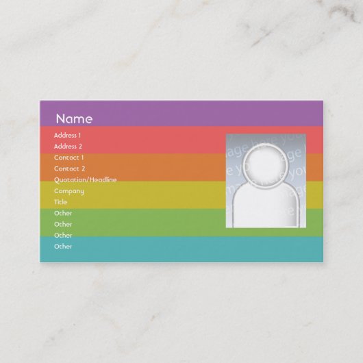 Regenbogen - Geschäft Visitenkarte (Vorderseite)