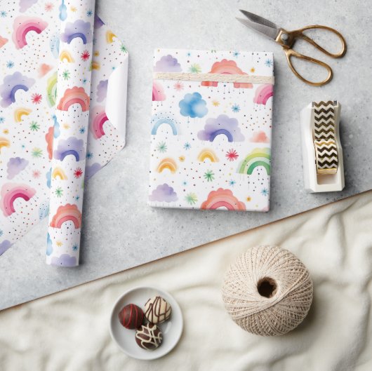 Regenbogen-Geschenkpapier, Farbige Geschenkverpack Geschenkpapier (Kunsthandwerk)
