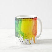 Regenbogen geschmolzene kaffeetasse (VorderseiteRechts)