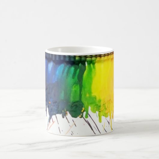 Regenbogen geschmolzene kaffeetasse (Mittel)