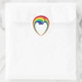 Regenbogen_Gesichtsaufkleber Runder Aufkleber (Tasche)