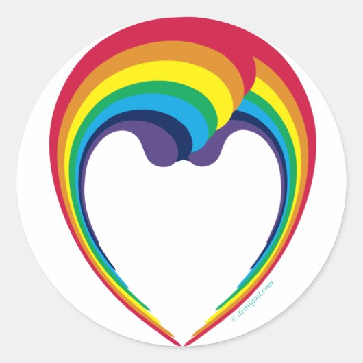 Regenbogen_Gesichtsaufkleber Runder Aufkleber (Vorderseite)