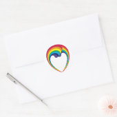 Regenbogen_Gesichtsaufkleber Runder Aufkleber (Umschlag)