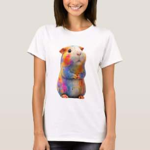 Regenbogen gespritzte Hamster-Kunst Wasserfarbe Fr T-Shirt