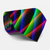 Regenbogen gesteppte Streifen-Krawatte Krawatte (Gerollt)