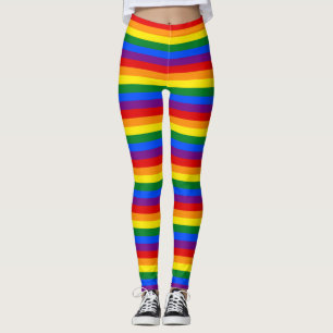 Regenbogen gestreift leggings
