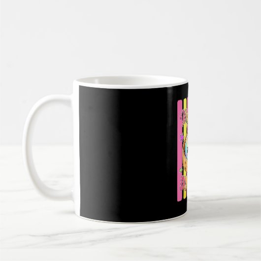 Regenbogen gestreifter kleiner Klops Klops kuschel Kaffeetasse (Links)