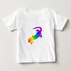 Regenbogen gestreifter Salamander Baby T-shirt