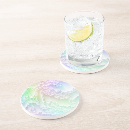 Regenbogen Getränkeuntersetzer (Seite)