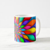 Regenbogen-gewundene Blumenblatt-Blumen-Tasse Kaffeetasse (VorderseiteRechts)