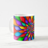 Regenbogen-gewundene Blumenblatt-Blumen-Tasse Kaffeetasse (Vorderseite Links)