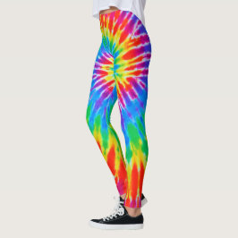 Regenbogen-gewundene gefärbte Krawatte Leggings