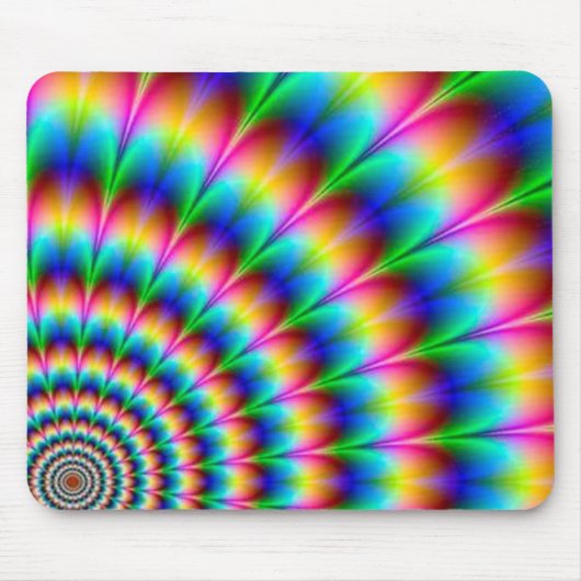 Regenbogen-gewundene optische Täuschung Mousepad (Vorne)