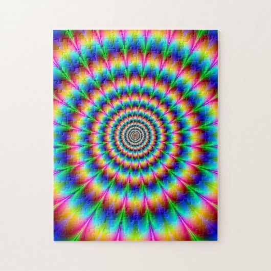 Regenbogen-gewundene optische Täuschung Puzzle (Vertikal)