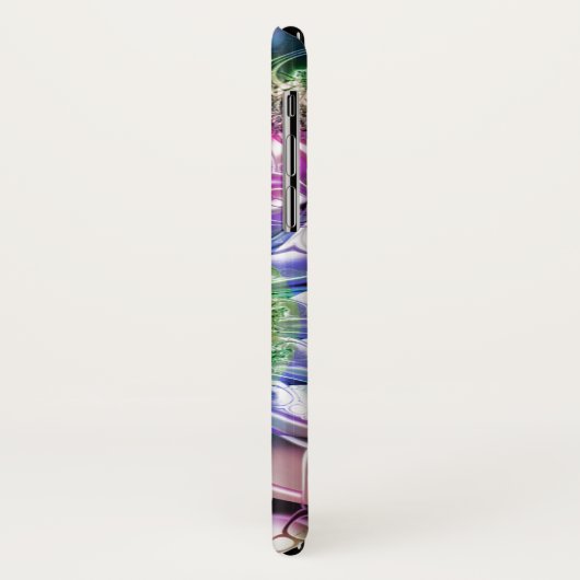 Regenbogen-gewundener Fraktal-Monogramm iPhone X Case-Mate iPhone Hülle (Hinten/Links)