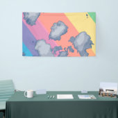 Regenbogen gezeichnet banner (Messeveranstaltung)
