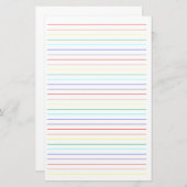 Regenbogen gezeichnetes einfaches stationäres briefpapier (Vorne/Hinten)