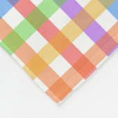 Regenbogen-Gingham-Karo geometrisches Muster Fleecedecke (Ecke)