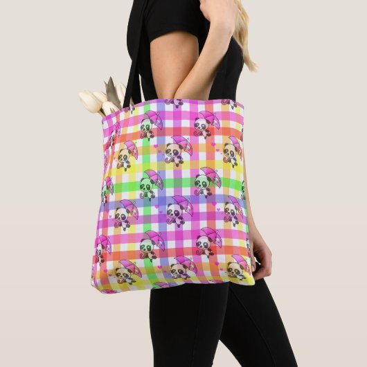 Regenbogen-Gingham-Musterdesign Tasche (Von Nahem)