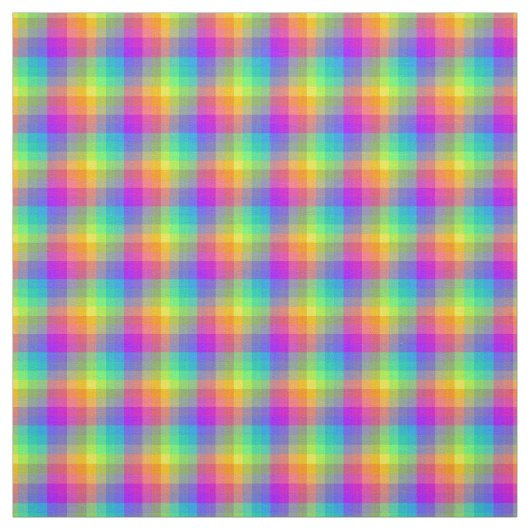 Regenbogen-Gingham Stoff (Muster)