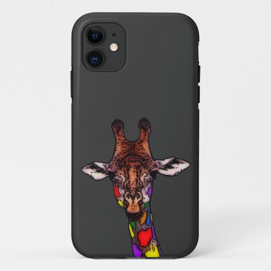 Regenbogen-Giraffe Case-Mate iPhone Hülle (Rückseite)