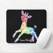 Regenbogen-Giraffe Mousepad (Mit Mouse)