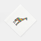 Regenbogen-Giraffe Vintage-Stichvektor-Design_1 Serviette (Ecke)