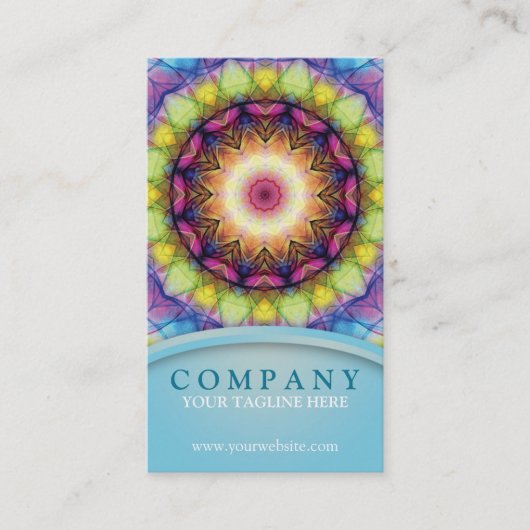 Regenbogen-Glas-Mandala Visitenkarte (Vorderseite)