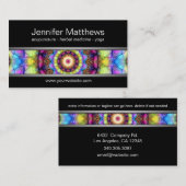 Regenbogen-Glas-Mandala Visitenkarte (Vorne/Hinten)