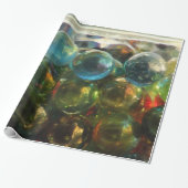 Regenbogen-Glas marmort hohes Glanz-Packpapier Geschenkpapier (Ungerollt)