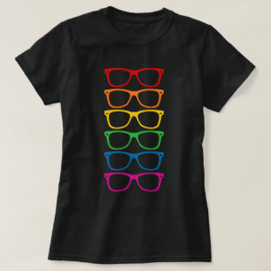 Regenbogen-Gläser T-Shirt
